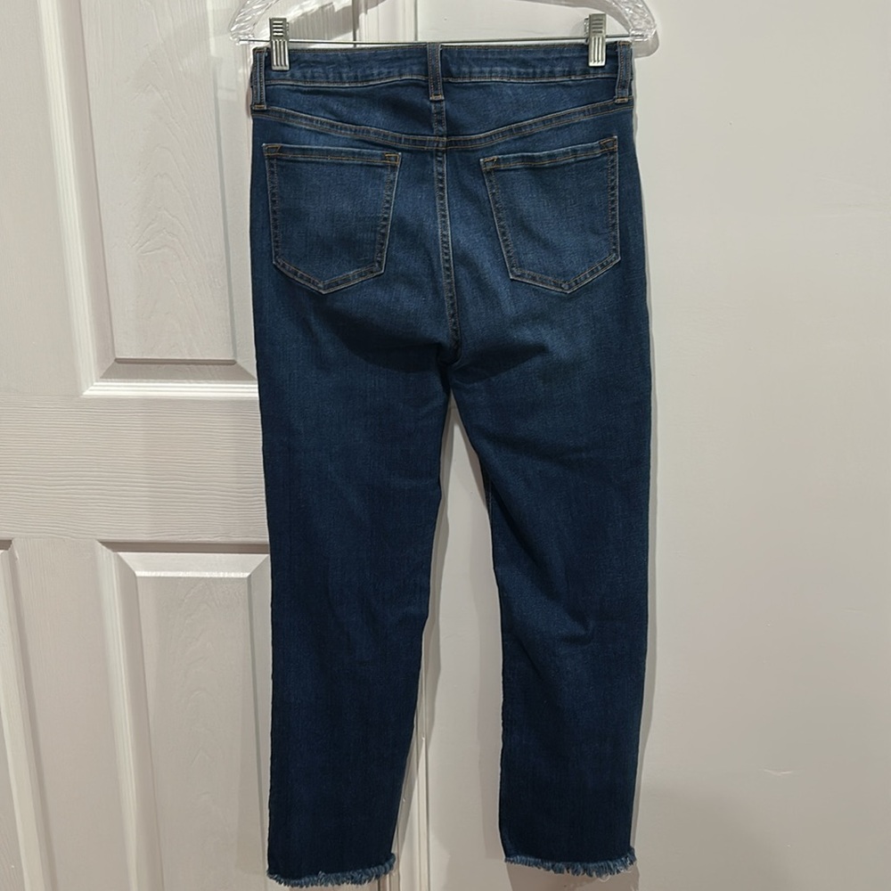 Harper Heritage Straight Destructed Faded High Waist Cropped Raw Hem Size 29 - Picture 6 of 10